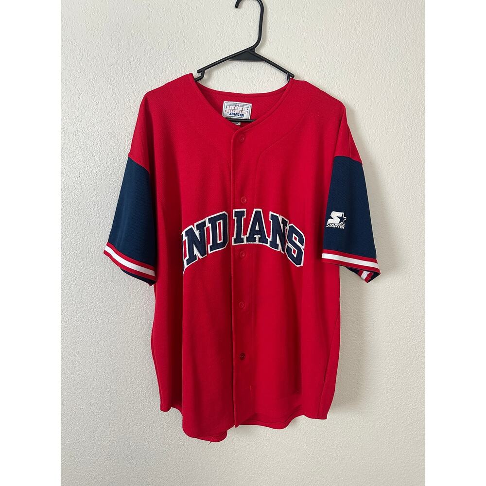 Vintage 1990s Starter Cleveland Indians Jersey - XL